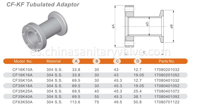 CF-KF Tubulated Adaptor